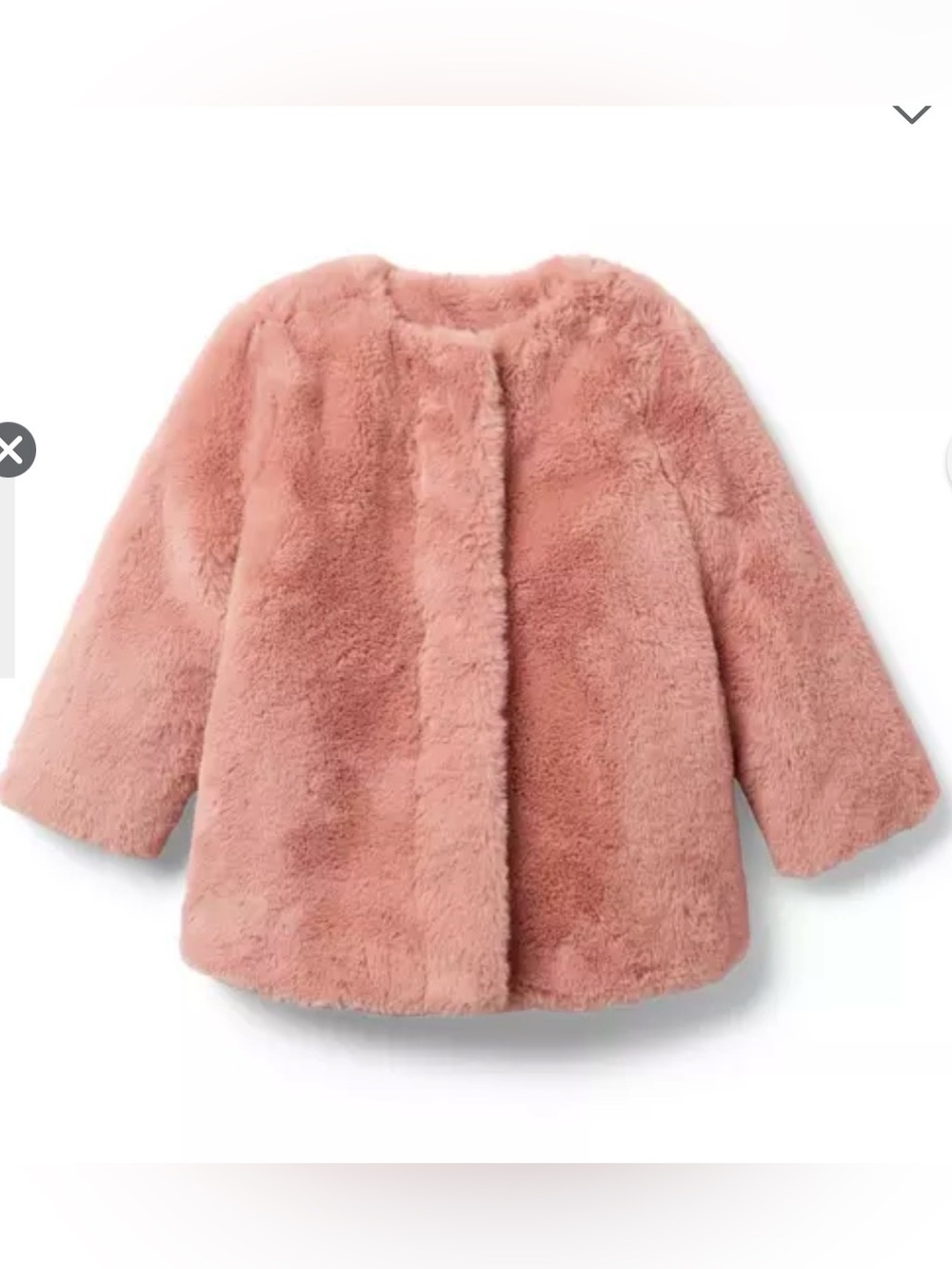Janie and Jack The Front Row Faux Fur Jacket Girls' Plush Pink Coat Sz 5-6 - Picture 2 of 5